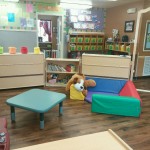The wobbler room is safe for little ones learning to walk.