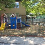 The West Jordan, UT center has two playgrounds for big and little kids.